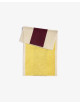 Badhanddoek 70x140cm | yellow/bordeaux