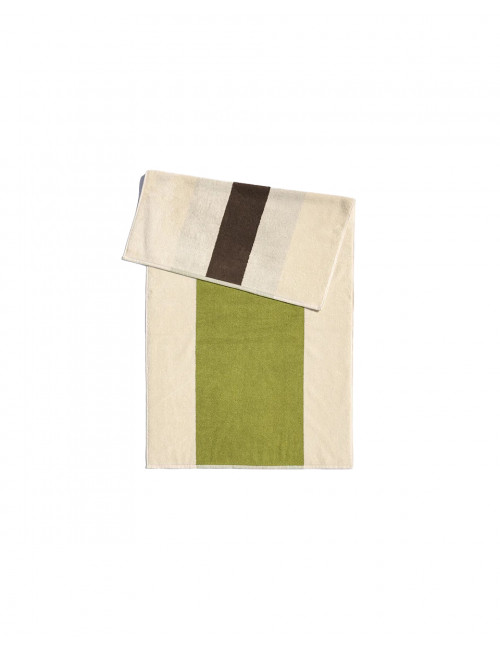 Badhanddoek 50x100cm | brown/lime