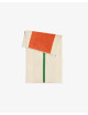 Badhanddoek 50x100cm | orange/green