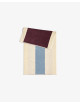 Badhanddoek 50x100cm | sky blue/bordeaux