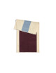 Badhanddoek 50x100cm | sky blue/bordeaux
