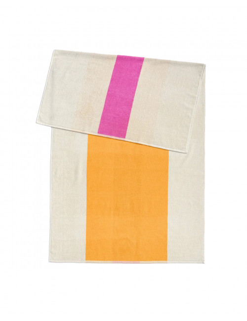 Strandlaken 90x180cm | sunny yellow/pink