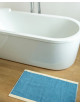 Badmat 50x80cm | sky blue/brown