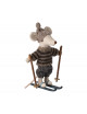Winter Muis met Skiset Grote Broer