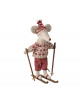 Winter Muis met Skiset Mama | rood