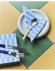 Servetten Lunch | grey/blue pillar