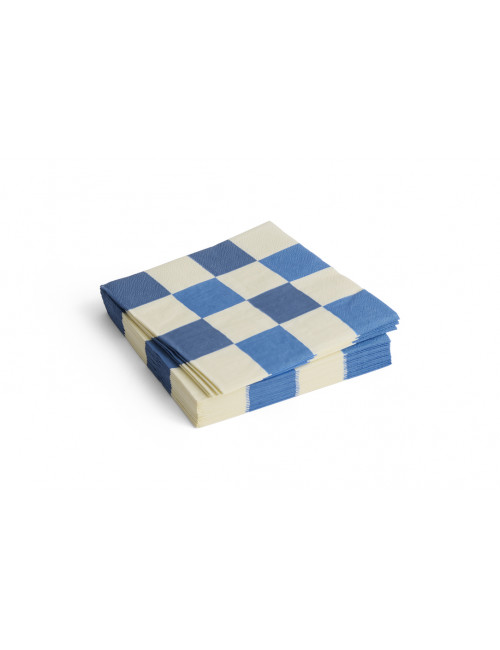 Servetten Lunch | off-white/blue