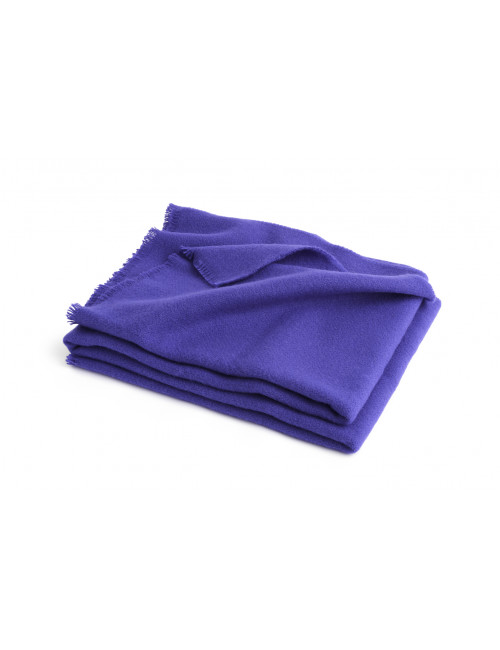 Plaid Mono Throw 100% Wol | deep purple