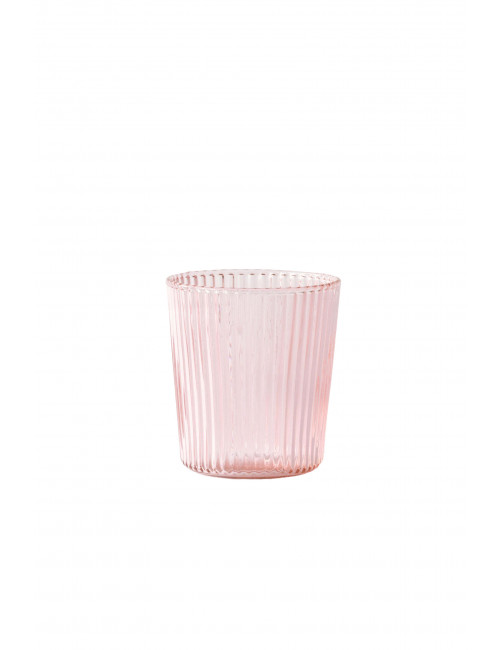 Geribbeld Glas | pink