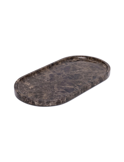 Marmer Dienblad Ovaal | bruin