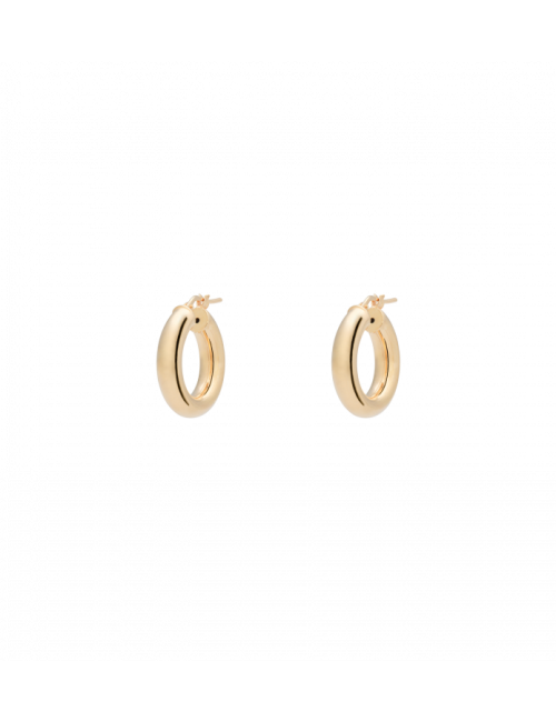 Oorbellen Goud | thick plain hoop