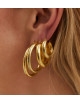 Oorbellen Goud | thick plain hoop