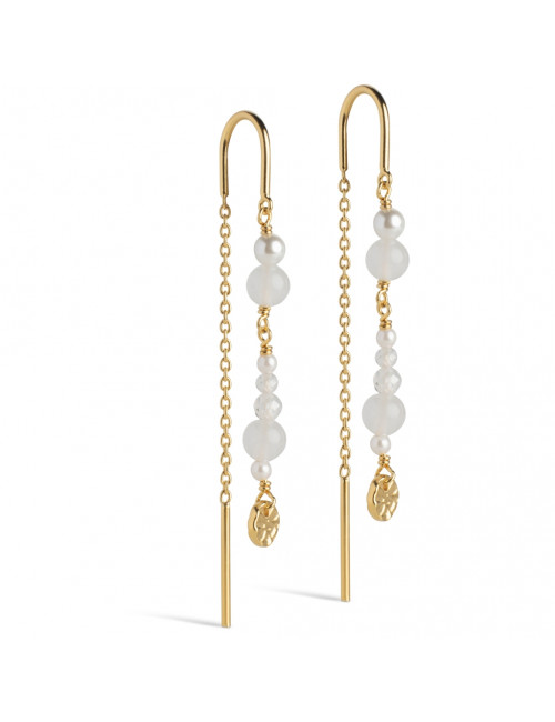 Oorbellen Goud Sofia | white/pearls