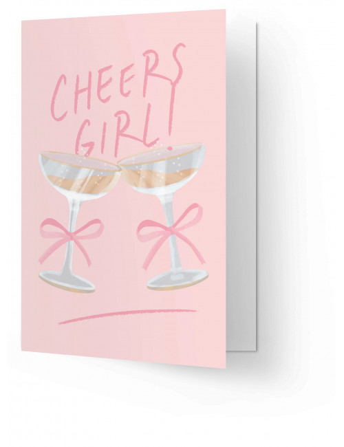 Wenskaart | cheers girl