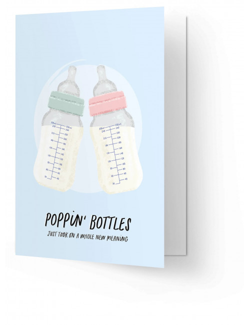 Wenskaart | poppin bottles