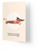 Wenskaart | festive sausage
