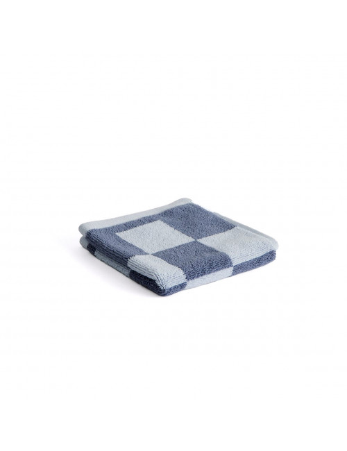 Gastendoekje Check | steel blue