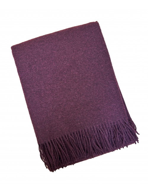 Wollen Plaid 140 x 200 cm | aubergine