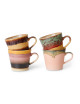 70's Ceramics Cappuccino Mokken (set van 4) | vista