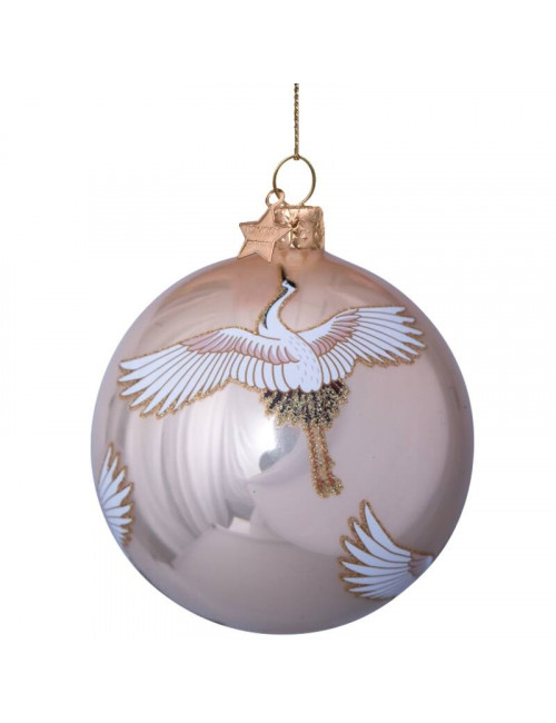 Kerstbal Kraanvogels | champagne opal