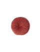 Rond Kussen Ribbel | burgundy