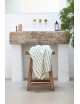 Naram Handdoek 70x140 | pure white/grass