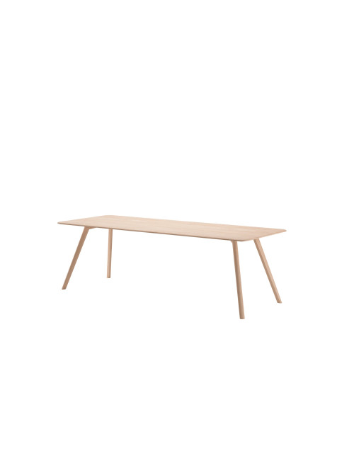 Tafel Meyer L (200x92) | gewaxt eik/wit pigment/incl care kir