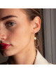 Asymmetrische Oorbellen Goud | wit/parel
