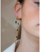 Asymmetrische Oorbellen Goud | creool/spinelsteen/zwart