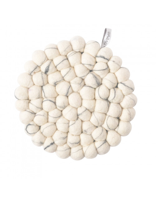 Potonderzetter Rond | marble white