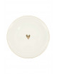 Plat Bord 27cm | hartje/goud