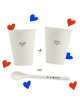 Pakket Beker (set van 2) + Lepel | mine x yours