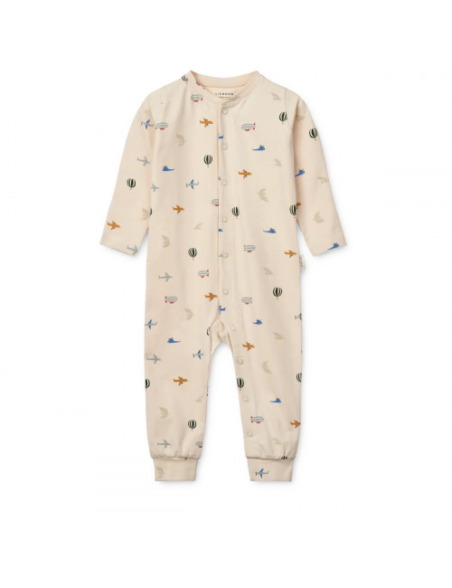 Birk Pyjama | ecru/aviator