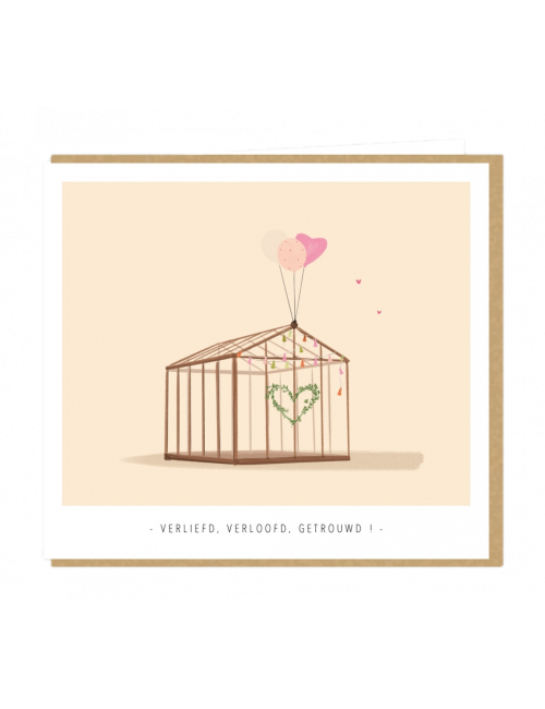 Wenskaart | verliefd, verloofd, getrouwd