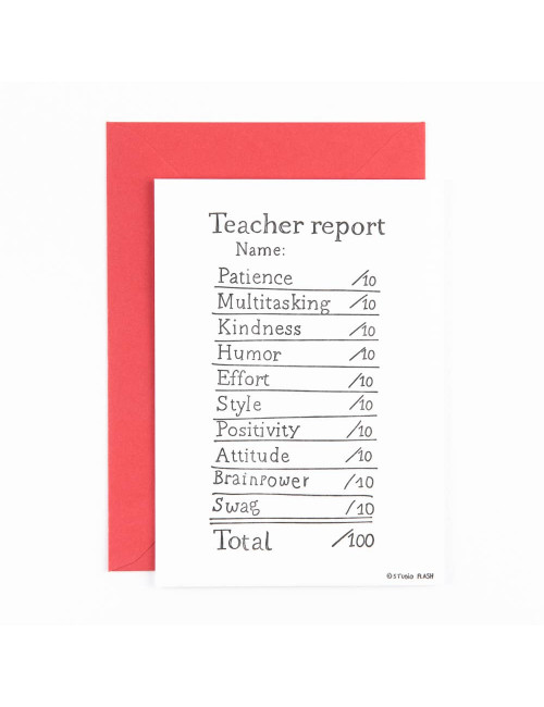 Wenskaart | teacher report