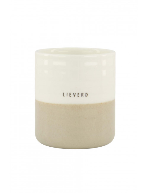 Geurkaars L | lieverd/zand