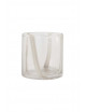 Theelichthouder M | strepen/beige