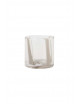 Theelichthouder S | strepen/beige