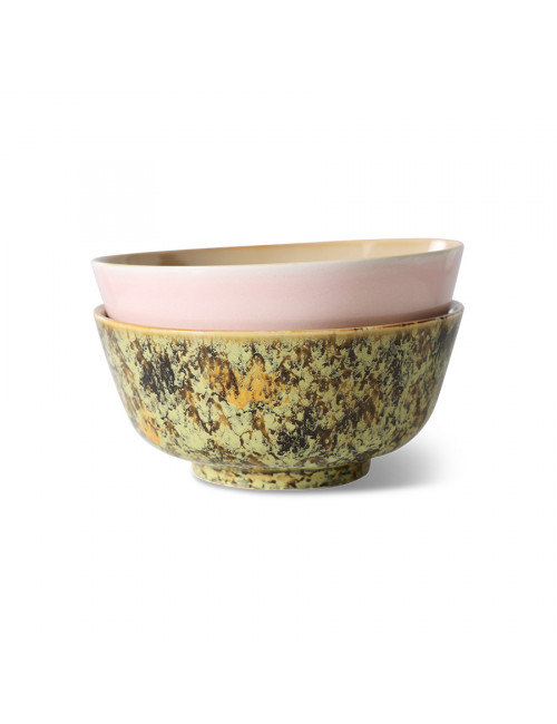 70's Ceramics Ramen Bowl (set van 2) | ascend