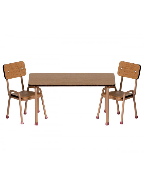 Tafel & Stoelen Set Muizen | dark powder