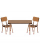 Tafel & Stoelen Set Muizen | dark powder