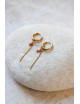 Oorbel Chain Rosa Hoop | goud