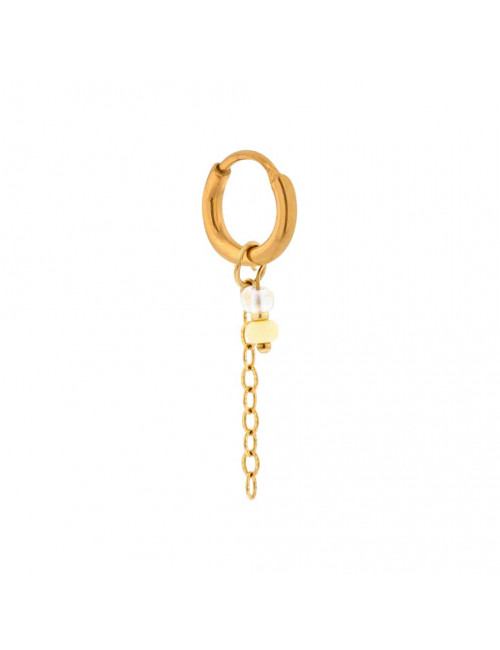 Oorbel Chain Yellow Hoop | goud