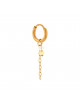 Oorbel Chain Yellow Hoop | goud