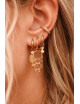 Oorbel Chain Yellow Hoop | goud