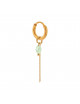 Oorbel Chain Light Green Drop Hoop | goud