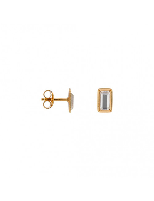 Stud Shiny Rectangle (per stuk) | goud