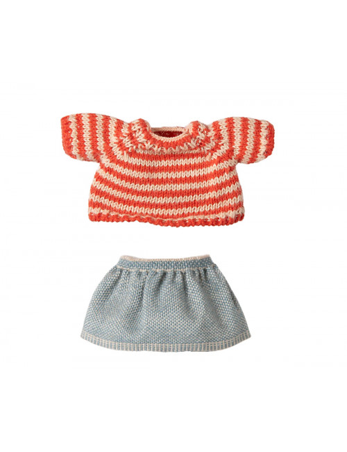 Gebreide Sweater met Rokje Muis | grote zus