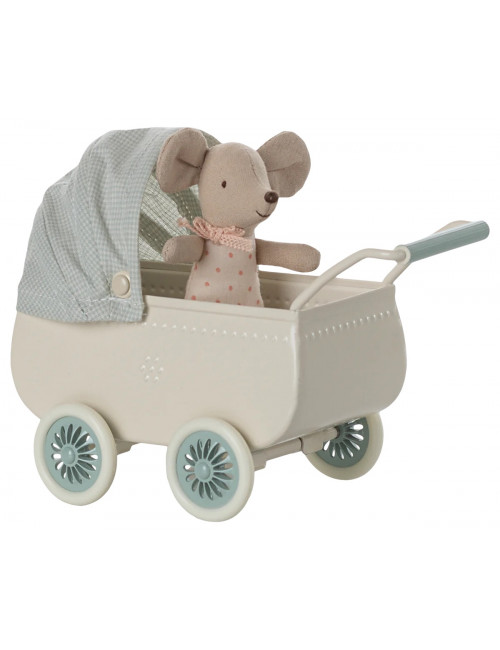 Kinderwagen met Baby Muis | mint
