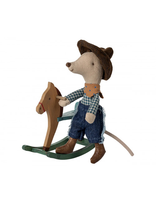Cowboy Muis op Schommelpaard | kleine broer